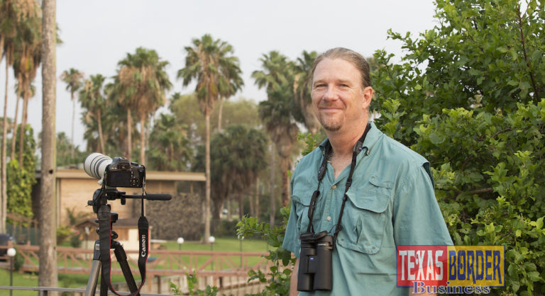 UTRGV researcher Dr. Karl Berg, assistant professor of biology in the College of Sciences, is studying green-rumped parrotlets in Venezuela to research vocal babbling. Berg wants to know if growing up with one or two siblings changes how this development phase manifests, as opposed to growing up with 11 brothers or sisters. His research is supported by a grant from the National Science Foundation to study sibling influences on vocal babbling and development. (UTRGV Photo by Veronica Gaona)