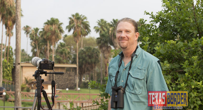 UTRGV researcher Dr. Karl Berg, assistant professor of biology in the College of Sciences, is studying green-rumped parrotlets in Venezuela to research vocal babbling. Berg wants to know if growing up with one or two siblings changes how this development phase manifests, as opposed to growing up with 11 brothers or sisters. His research is supported by a grant from the National Science Foundation to study sibling influences on vocal babbling and development. (UTRGV Photo by Veronica Gaona)