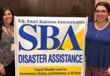 The Weslaco Chamber of Commerce will host its next Morning Meet Up on Tuesday, Aug. 14 at Weslaco’s Daily Grind. Pictured: Elizabeth Vargas, U.S. SBA Office of Disaster Assistance (left) and Laura Espinoza, Weslaco Chamber of Commerce (right).