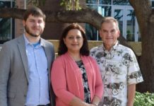 The newly created Academy for Entrepreneurs, an initiative by UTRGV Continuing Education, will serve as the springboard for innovation and entrepreneurship activities in the Rio Grande Valley. One of the academy’s first efforts is the UTRGV Entrepreneurship Certificate Program (ECP), designed to build a community of innovative entrepreneurs who will learn what it takes to establish successful startups. This eight-week program will provide the coaching and support necessary to help entrepreneurs find success within their first year utilizing a blended learning format of online and in-class sessions. Seen here are Dr. Michael Barnes (at left), CEO of TeacherTalent and lead instructor; Jayshree Bhat, director of Continuing Education at UTRGV; and Adrian Esparza Sr., Gateway America, who has already applied to the program. (Courtesy Photo)