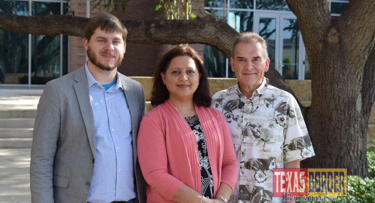 The newly created Academy for Entrepreneurs, an initiative by UTRGV Continuing Education, will serve as the springboard for innovation and entrepreneurship activities in the Rio Grande Valley. One of the academy’s first efforts is the UTRGV Entrepreneurship Certificate Program (ECP), designed to build a community of innovative entrepreneurs who will learn what it takes to establish successful startups. This eight-week program will provide the coaching and support necessary to help entrepreneurs find success within their first year utilizing a blended learning format of online and in-class sessions. Seen here are Dr. Michael Barnes (at left), CEO of TeacherTalent and lead instructor; Jayshree Bhat, director of Continuing Education at UTRGV; and Adrian Esparza Sr., Gateway America, who has already applied to the program. (Courtesy Photo)