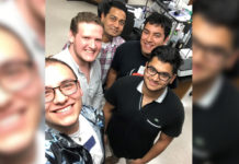 By Amanda L. Alaniz Rio Grande Valley, Texas – Researchers at The University of Texas Rio Grande Valley’s Department of Health and Biomedical Sciences are working to develop a next generation of anti-HIV drugs that are more effective and have fewer side effects To further support the study of human immunodeficiency virus 1 (HIV-1) – still one of the leading causes of death worldwide, predominantly in developing countries – the National Institutes of Health (NIH) recently awarded a grant to the UTRGV researchers for their project, called “Nanodiamond Based Anti-HIV Drug Delivery Targeted Towards the Brain.” The grant is for $432,729, starting July 1, 2018 and ending June 30, 2021. The principal investigator is Dr. Upal Roy, assistant professor at the UTRGV Department of Health and Biomedical Science. Collaborators are Dr. Shizue Mito, assistant professor in the UTRGV Department Chemistry, and Dr. Vadym Drozd, assistant professor in the Department of Mechanical and Materials Engineering at Florida International University. The proposed research develops a molecule that will be conjugated with the microglia-specific antibody for targeted drug delivery to the brain. Microglia is a type of cell that is majorly found throughout the brain. The proposed nanodrug can be used to directly deliver an anti-HIV drug specifically to the inflammatory areas of the brain where most of the infected microglia and the virus are present. Roy and his colleagues hypothesize that the nanodiamond-mediated drug delivery will be more efficient, safe and effective than conventional drugs. “The patients will find these next-generation drugs less expensive, and with the simplified dosing schedule, they will stay in the treatment for a much longer period of time – which eventually will improve the quality of their lives,” he said. The proposed research will help to stimulate the research environment at UTRGV, Roy said, and will expose current undergraduate and graduate students to the biomedical research environment. “This research work is very translational, which will eventually reach the patients in need in the Rio Grande Valley who are affected by this disease. It will put UTRGV on the national map for HIV research, which can also help us bring more research funding to this region,” he said. Roy extends credit to the UTRGV Health and Biomedical Science Department for supporting the project, and Dr. Saraswathy Nair, the department chair and associate professor; Dr. Michael Lehker, dean of College of Health Affairs; Dr. Shawn Saladin, associate professor and associate dean for the School of Rehabilitation Services and Counseling; and Dr. John Krouse, dean of the UTRGV School of Medicine. ABOUT UTRGV The University of Texas Rio Grande Valley (UTRGV) was created by the Texas Legislature in 2013 as the first major public university of the 21st century in Texas. This transformative initiative provided the opportunity to expand educational opportunities in the Rio Grande Valley, including a new School of Medicine, and made it possible for residents of the region to benefit from the Permanent University Fund – a public endowment contributing support to the University of Texas System and other institutions. UTRGV has campuses and off-campus research and teaching sites throughout the Rio Grande Valley including in Boca Chica Beach, Brownsville (formerly The University of Texas at Brownsville campus), Edinburg (formerly The University of Texas-Pan American campus), Harlingen, McAllen, Port Isabel, Rio Grande City, and South Padre Island. UTRGV, a comprehensive academic institution, enrolled its first class in the fall of 2015, and the School of Medicine welcomed its first class in the summer of 2016. CUTLINE Researchers in the UTRGV Department of Health and Biomedical Sciences are working to develop a next generation of anti-HIV drugs that are more effective and have fewer side effects. Human immunodeficiency virus 1 (HIV-1) remains one of the leading causes of death globally. To further support studies into HIV-1, the National Institutes of Health awarded UTRGV a grant for the project, called “Nanodiamond Based Anti-HIV Drug Delivery Targeted Towards the Brain,” The grant is for $432,729 starting July 1, 2018 and ending June 30, 2021. The principal investigator is Dr. Upal Roy, assistant professor at the UTRGV Department of Health and Biomedical Science. Pictured here are Roy and some of the students majoring in Biomedical Science who will be working on the research: from left, Jonathan Abshier, Roberto DeLa Garza, Roy, Jesus Hernandez and Hari Das. (Courtesy Photo)