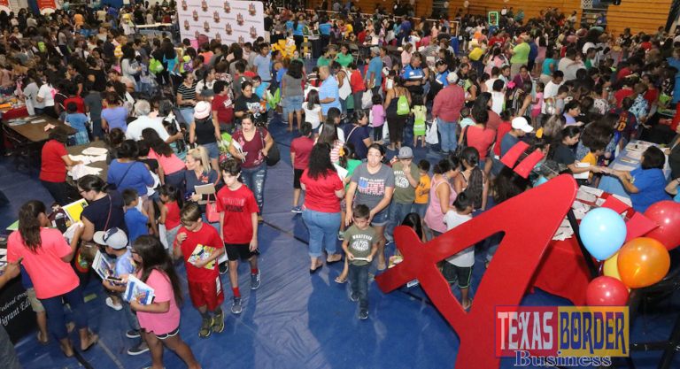 Edinburg CISD Back to School Bash draws more than 3,000 students and their families, which was held at South Middle School gymnasium in Edinburg.