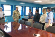 Congressman Vicente Gonzalez (TX-15) with the U.S. congressional delegation and members of the U.S. Armed Forces at the Demilitarized Zone on the Korean Peninsula.