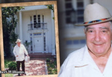 Herbert Williams, president of the Cherokee Nation outside the building that he had designated as the Cherokee Embassy. Photo by Roberto Hugo Gonzalez, 1987