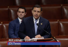 Congressman Henry Cuellar (TX-28) speaks on the U.S. House of Representatives Floor in Washington on Thursday on The Ensuring Small Scale LNG Certainty and Access Act (H.R. 4606).