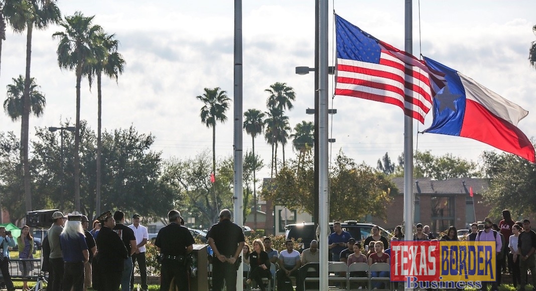 First responders attend South Texas College’s 9/11 ceremony in Starr County. STC held remembrance ceremonies at all of its campuses as a way of showing appreciation for those who put themselves in harm’s way during the events of Sept. 11, 2001