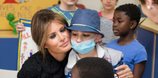 First Lady Melania Trump visits children at the Pediatric Hospital Bambino Gesu, Wednesday May 24, 2017, in Vatican City. Official White House Photo by Andrea Hanks