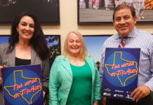 City of McAllen and the McAllen Chamber of Commerce Plan Monterrey Event City of McAllen Director of Retail and Business Rebecca Olaguibel and McAllen Senior Reporter/Producer for McAllen Cable Network flank Nancy Millar, VP and Director of the McAllen Chamber of Commerce’s Visit McAllen, as they plan McAllen Day in Monterrey scheduled for October 24.