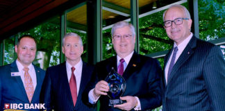 From left to right: A.J. Rodriguez, Chair, Texas Association of Business; G. Brint Ryan, CEO, Ryan LLC.; Dennis E. Nixon, Chairman and CEO, International Bank of Commerce; Judge Jeff Moseley, President and CEO, Texas Association of Business.