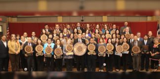 Edinburg CISD Board of Trustees honor campus principals and administrators during the Oct. 25 Special Called Board Meeting in Edinburg.