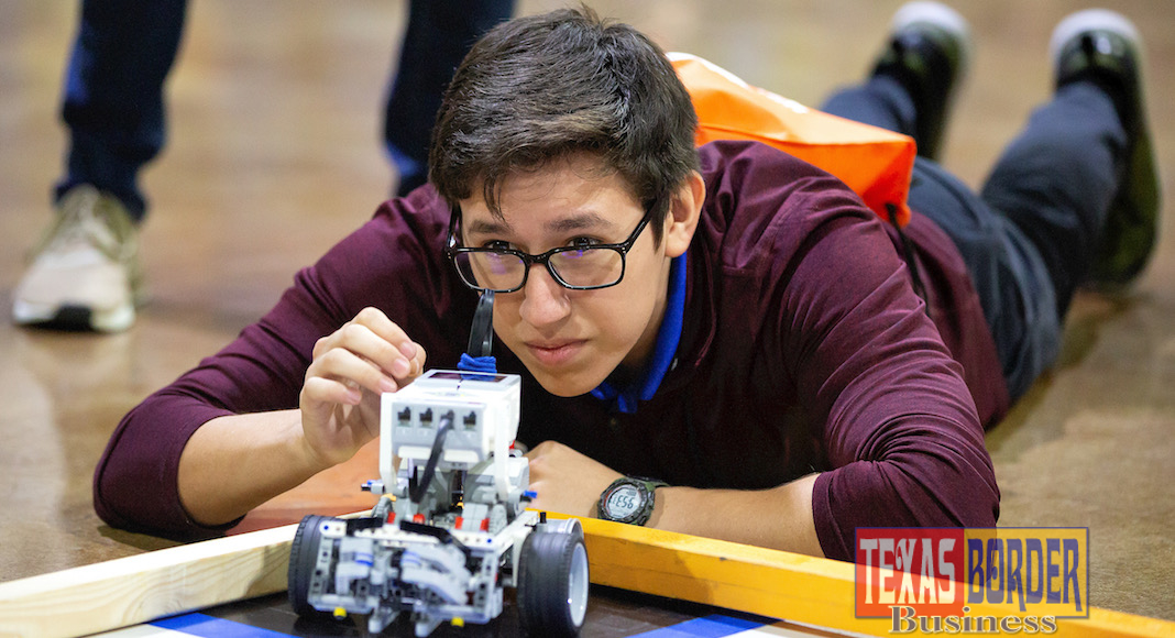 Forty-four energy-filled middle and high school robotics teams from across the Rio Grande Valley competed in a quadrathon challenge at the Pharr Events Center on Monday, to kick off UTRGV’s annual Hispanic, Engineering, Science and Technology (HESTEC) Week. Students from as far as Laredo pitted their robots against competing teams. Each team was in charge of building its own robot out of Lego <https://shop.lego.com/en-US/?gclid=Cj0KCQjwi8fdBRCVARIsAEkDvnJDOIHhohFly-TMbh__kdVnXzip4_LQU0njN1XUW7aQwJPjizV4FcEaAm9UEALw_wcB&Buffer&cmp=KAC-INI-GOOGUS-&s_kwcid=AL!790!3!292170653899!e!!g!!lego&ef_id=W4QvLQAAAHkU5ThU:20181001202643:s>® parts and programming it to compete in a number of competitions, including a maze, going up and down a ramp, and a search and rescue. (UTRGV Photo by Paul Chouy)