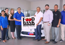 Burns Motors Co-Sponsors Food Bank RGV Golf Classic Burns Motors is onboard as a co-sponsor for the first annual Food Bank RGV Golf Classic golf tournament, Friday, October 26, 2018 at the Cimarron Country Club, 1200 S. Shary Rd., Mission, Texas.   Pictured:  Rodney Garza, Burns Motors Product Specialist; Cynthia Ochoa, FBRGV Board Member; Letty Adame, API Real Estate FBRGV Committee Member; Jackie Flores, FBRGV Dir. of Development & Donor Services; Joe Figueroa, Burns Motor Sales Manager; Dr. Miguel Castillo III, Beautiful Smiles FBRGV Committee Member FBRGV Committee Member; Sergio Adame, API Real Estate FBRGV Committee Member; Eluid Sanchez, Burns Motors Product Specialist, and Jesse Martinez, Burns Motors Product Specialist.  For more information, contact: Jackie Flores, Director of Development & Donor Services, at (956) 904-4545, jflores@foodbankrgv.com or Philip Farias, Mgr. of Corporate Engagement & Events, by calling (956) 904-4513 or mailto:pfarias@foodbankrgv.com