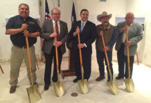 Congressman Cuellar (TX-28) announces $700,000 for City of Roma’s New Bus Terminal in Roma on Monday. Top photo pictured from left to right: Texas State Representative Ryan Guillen, City of Roma Mayor Roberto Salinas, Congressman Henry Cuellar, City of Roma Councilman Ramiro Sarabia and Starr County Judge Eloy Vera, Bottom photo pictures from left to right: Starr County Judge Eloy Vera, Starr County Treasurer Fernando Peña, City of Roma Mayor Roberto Salinas, Congressman Henry Cuellar, City of Roma Councilman Ramiro Sarabia, Assistant City Manager Alfredo (Freddy) Guerra and Texas State Representative Ryan Guillen