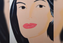 Ada, by Alex Katz, 1994, Silkscreen in ten colors on paper, 34 3/4 x 35 x 1 inches. Collection of International Museum of Art & Science, Gift of the Blanton Museum of Art, 2018, Transfer from The Contemporary Austin, gift of Camille and Dave Lyons, 2010