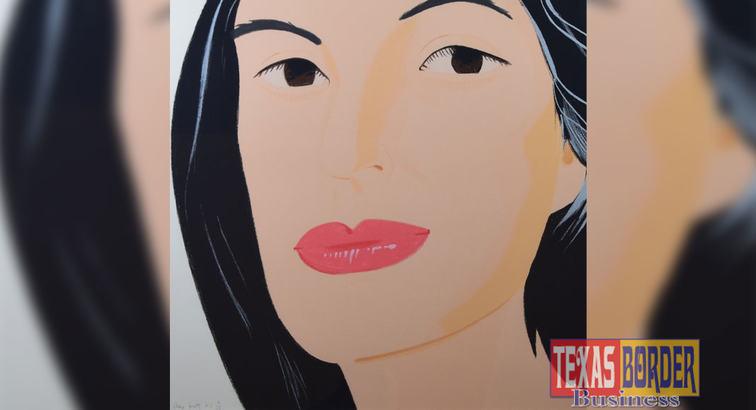 Ada, by Alex Katz, 1994, Silkscreen in ten colors on paper, 34 3/4 x 35 x 1 inches. Collection of International Museum of Art & Science, Gift of the Blanton Museum of Art, 2018, Transfer from The Contemporary Austin, gift of Camille and Dave Lyons, 2010