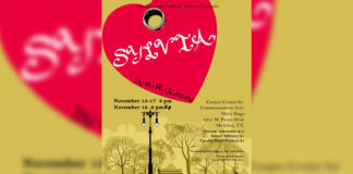 Poster for A. R. Gurney’s play Sylvia, presented by South Texas College Theatre.