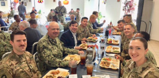 Congressman Gonzalez with members of the U.S. Armed Forces from the Rio Grande Valley stationed in Kuwait.