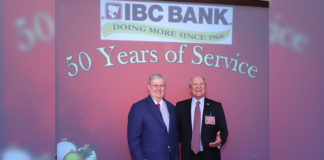 Pictured above, Dennis E. Nixon IBC Bank Chairman and Guillermo R. Garcia Executive Vice President.