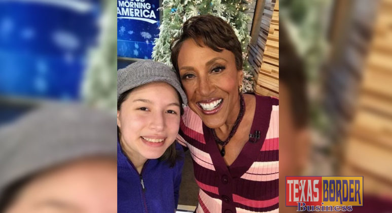 PSJA ISD student Emily Garza took a selfie with Good Morning America Anchor Robin Roberts.