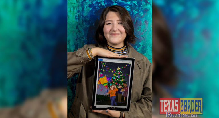 UTRGV sophomore Ashley Garcia, of Brownsville, captured first place in the annual President’s Holiday Card Contest. Garcia, 19, a graphic design major, designed the official 2018 UTRGV winter holiday card and earned bragging rights and a $1,000 scholarship. Garcia’s card will be shared with UTRGV faculty and staff, donors, friends of the university and elected officials across the state and country. (UTRGV Photo by David Pike)