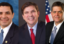 Congressmen Henry Cuellar (TX-28), Vicente Gonzalez (TX-15), and Filemon Vela (TX-34)