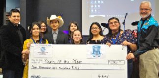 Picture left to right, Joe Quiroga, Board Chair, Youth of the Year for 2019, Daniela Rivera, YOY Candidate Jennifer Pena, YOY Candidate Alex Torres, YOY Candidate (back) Yareli Tejeda, Youth of the Year 2nd runner up Sarafaye De La Garza, YOY Candidate Lizbet Zuniga, 3rd runner up Katrina Medrano, “Steak” In Your Community Honorary Chair Byron Jay Lewis.
