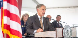 Texas State Gov. Greg Abbott during a recent visit to the Rio Grande Valley.