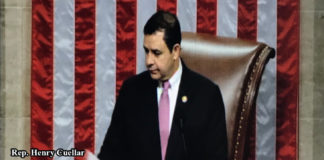 Congressman Henry Cuellar presiding as speaker pro tempore on the U.S. House of Representatives.