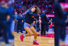 Pharr native and UTRGV alumna Sarah Nicole Zepeda is one of three rookies on the Houston Rockets Power Dance team for the 2018-2019 season. Zepeda was selected from more than 100 women who tried out for just 11 spots this summer. Zepeda graduated from UTRGV in December 2017 with a bachelor’s degree in English and a minor in communication. (Courtesy Photo)
