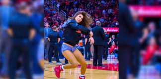 Pharr native and UTRGV alumna Sarah Nicole Zepeda is one of three rookies on the Houston Rockets Power Dance team for the 2018-2019 season. Zepeda was selected from more than 100 women who tried out for just 11 spots this summer. Zepeda graduated from UTRGV in December 2017 with a bachelor’s degree in English and a minor in communication. (Courtesy Photo)