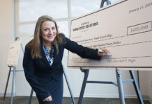 Ruth Hughs, chair of Texas Workforce Commission signed three grants totaling more than $1.3 million to South Texas College on Jan. 11, 2019.