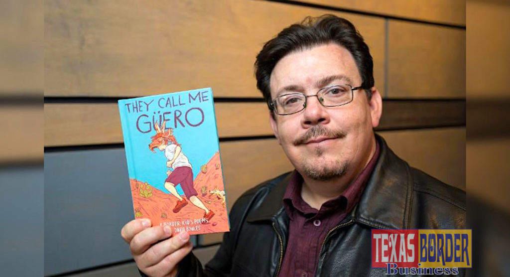 Dr. David Bowles, an associate professor in the UTRGV Department of Literatures and Cultural Studies, grew up in the Rio Grande Valley with the nickname “Güero,” granted from his father’s Mexican-American heritage. Now, he bestows it on the protagonist of his newest book, ‘They Call Me Güero,’ a novel in verse filled with slice-of-life poems illustrating life as a border kid. The book recently earned a 2019 Tomas Rivera Book Award, as well as the 2019 Walter Dean Myers Awards for Outstanding Children’s Literature. It has been named a Pura Belpré Author Honor Book and made the School Library Journal 2018 Best Books List Honor, Middle Grade. It was named a National Council of Teachers of English Notable Verse Novel for Children 3-13, and an ALSC Notable Children's Book, 2019, and was named a Shelf Awareness 2018 Best Children’s & Teen Books of the Year, Middle Grade. (UTRGV Photo by Paul Chouy)
