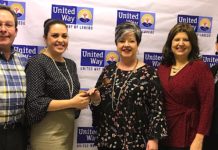 FROM LEFT: Kevin Romo, treasurer; Natalie Hernandez, past president; Rosie Ramirez, president; Roberta “Bobbie” Ramirez, president-elect; Lucy Hastings, secretary.