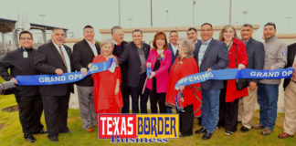 Janet Vackar is conducting the ribbon cutting ceremony for the grand opening of the Janet Ogden Vackar Sports Complex in Edinburg. The Edinburg community participated in this once-in-a-lifetime event, which is a historical event for Bob and Janet Vackar. The Vackars are from Edinburg and have many stories about growing up in this community that they hold so dear to their hearts. The people of Edinburg see them as exceptional community leaders who always give back to the communities of the Valley. Photo by Roberto Hugo Gonzalez.