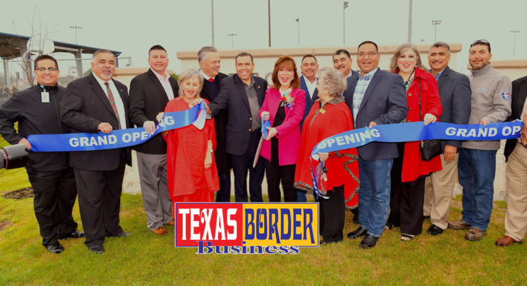 Janet Vackar is conducting the ribbon cutting ceremony for the grand opening of the Janet Ogden Vackar Sports Complex in Edinburg. The Edinburg community participated in this once-in-a-lifetime event, which is a historical event for Bob and Janet Vackar. The Vackars are from Edinburg and have many stories about growing up in this community that they hold so dear to their hearts. The people of Edinburg see them as exceptional community leaders who always give back to the communities of the Valley. Photo by Roberto Hugo Gonzalez.