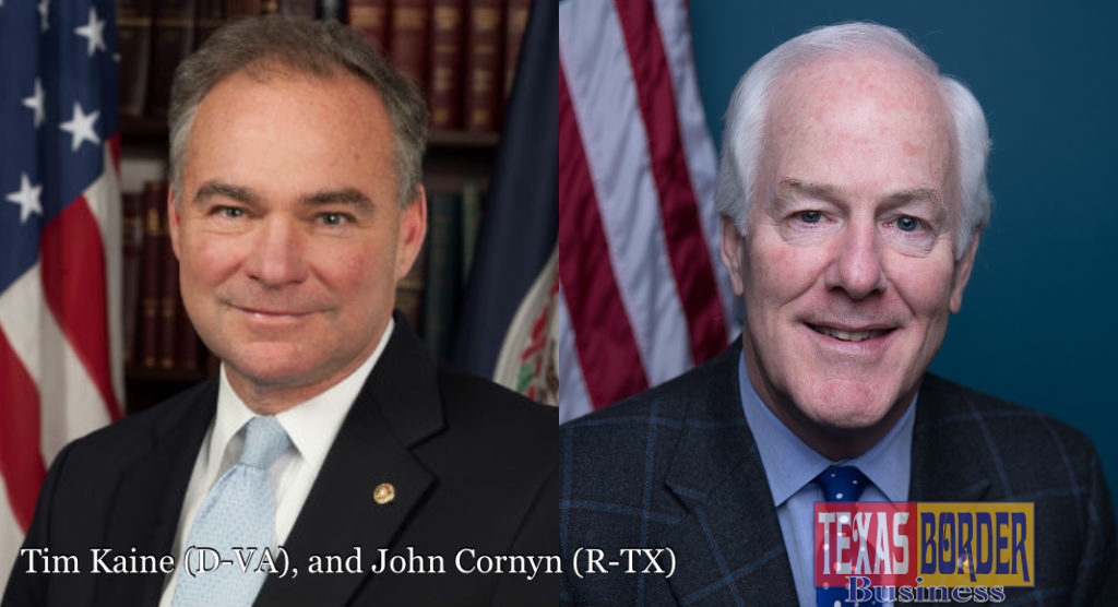 Senator Tim Kaine (D-VA) and U.S. Senator John Cornyn (R-TX)