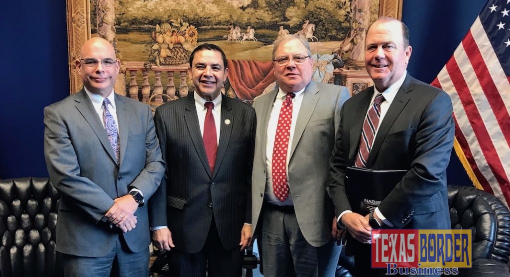 Congressman Henry Cuellar (TX-28) meets with members of the Texas Association of Broadcasters on Wednesday in Washington, D.C.  Pictured left to right: Luis Villarreal, Congressman Henry Cuellar, Michael Payne, and John Kittleman.