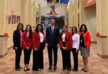 Secretary Whitley visits with students and faculty at Veterans Memorial Early College High School in Brownsville, Texas. Office of the Texas Secretary of State, 2/21/2019