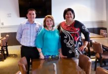 Shown meeting to finalize the Power Speed Networking event from left to right are Richard Guevara, Tony Roma's general & catering manager; Adelita Munoz, RGVHCC board member and Cynthia M. Sakulenzki, RGVHCC Pres/CEO.