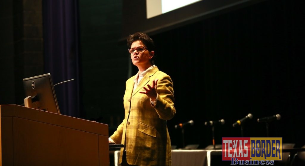 Anita Sheth, Senior Advisor of Social Compliance Development with Fair Trade International addresses attendees at STC’s Human Trafficking Symposium in 2017. This year’s 14th annual event, The Nexus of Exploitation: The Global Economy, Human Trafficking, and the Marginalized, will take place March 31 to April 2 at STC’s Cooper Center.