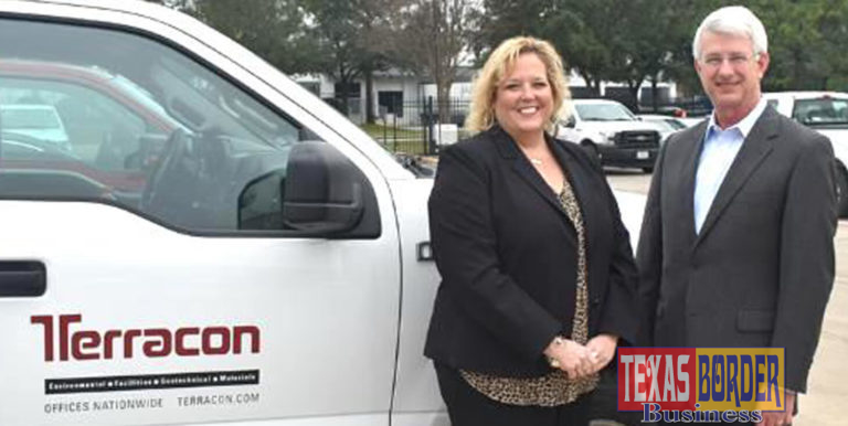 Terracon CEO and president, Gayle Packer, congratulates Harold Cobb, executive vice president and central operating group manager, who was named 2019 Houston Area Engineer of the Year. The Houston Mayor declared “Harold Cobb, P.E. Day” during the nationwide celebration of Engineers Week.