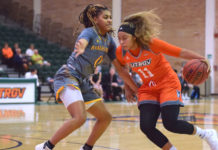 UTRGV Women’s Basketball Wins Heart-Pumping Affair with Kansas City to Break Program Record for Conference Wins Quynne Huggins (#11) Photo Credit: Jesica Gonzalez
