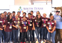 More than 300 students competed at South Texas College’s 13th annual Regional Science Olympiad. McAllen ISD’s Fossum Middle School, pictured here, won first place in Division B and will now advance to state competition in April.