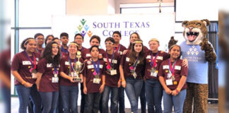 More than 300 students competed at South Texas College’s 13th annual Regional Science Olympiad. McAllen ISD’s Fossum Middle School, pictured here, won first place in Division B and will now advance to state competition in April.