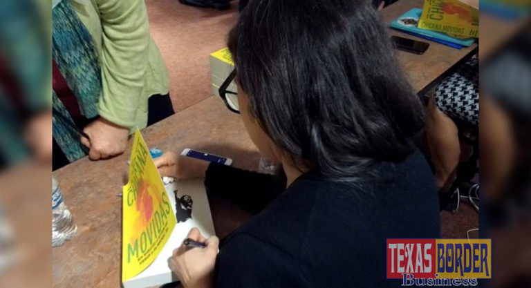 As part of FESTIBA 2019, a special book talk was held Friday, March 1, featuring the nationally acclaimed co-editoras of “Chicana Movidas: New Narratives of Activism in the Movement Era.” This is the first collection of scholarly essays and testimonies based on Chicana organizing, activism, and leadership in the movement years of the 1960s and 1970s. Pictured is one of the authors autographing a book for a fan on the UTRGV Brownsville Campus. The book talk was also held in Edinburg on Thursday, February 28.