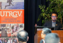 Dr. Alexis Racelis, UTRGV associate dean of Community Engagement and Outreach for the College of Sciences, welcomed congressional representatives and community leaders from ARISE and LUPE to help kick off a $1.48M faculty-community partnership grant on March 1. Funded by the National Science Foundation, the grant – “Building Capacity: Transforming Undergraduate Education in STEM Through Culturally Relevant Pedagogy and Community Engagement” – is intended to help faculty develop inclusive, culturally relevant teaching practices. (Courtesy photo)