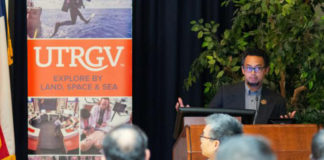 Dr. Alexis Racelis, UTRGV associate dean of Community Engagement and Outreach for the College of Sciences, welcomed congressional representatives and community leaders from ARISE and LUPE to help kick off a $1.48M faculty-community partnership grant on March 1. Funded by the National Science Foundation, the grant – “Building Capacity: Transforming Undergraduate Education in STEM Through Culturally Relevant Pedagogy and Community Engagement” – is intended to help faculty develop inclusive, culturally relevant teaching practices. (Courtesy photo)