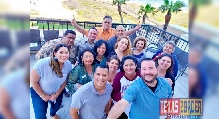 Shown meeting to discuss ways to improve benefits for the RGVHCC membership are members of the Board of Directors and staff:  Nathan Obregon, Chair; Cris Wilson, Treasurer; Adelita Munoz, Secretary; John Gonzales, Chair Elect; Mike Sandoval, Media; Marla Sandoval, Women's issues; Edward Gonzales, Government Affairs; Mike Wilson, Small Business; Joe Cortez, Education; Marie Garcia, Events, Elizabeth Vielma, Exec. Asst.; Estela Salazar, Membership director and Cynthia M. Sakulenzki, Pres/CEO.  Not shown are Pepe de Vaca, International Affairs and Mike Ortega, Finance.