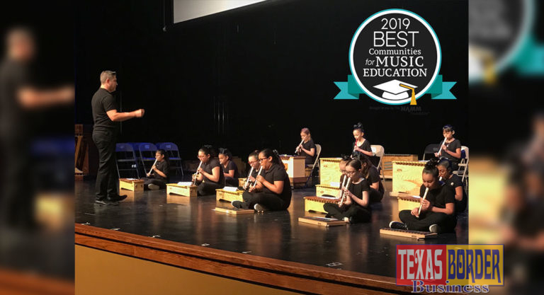 Guerra Elementary School students perform in a musical concert directed by their music teacher Alex Requenez during the Edinburg CISD Second Annual Instrumental Festival at Vela High School.